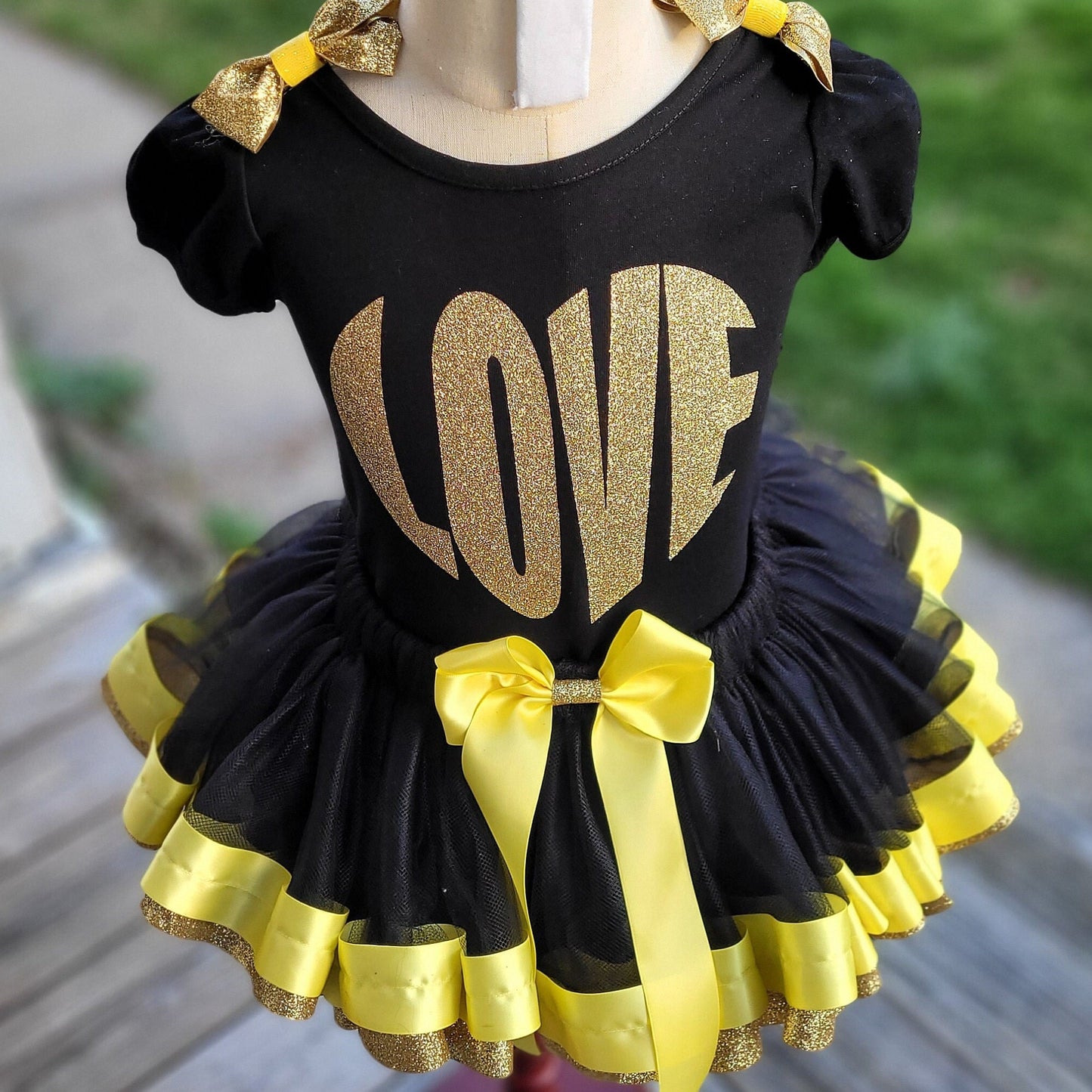 Black and gold love tutu set | Princess tutu outfits |