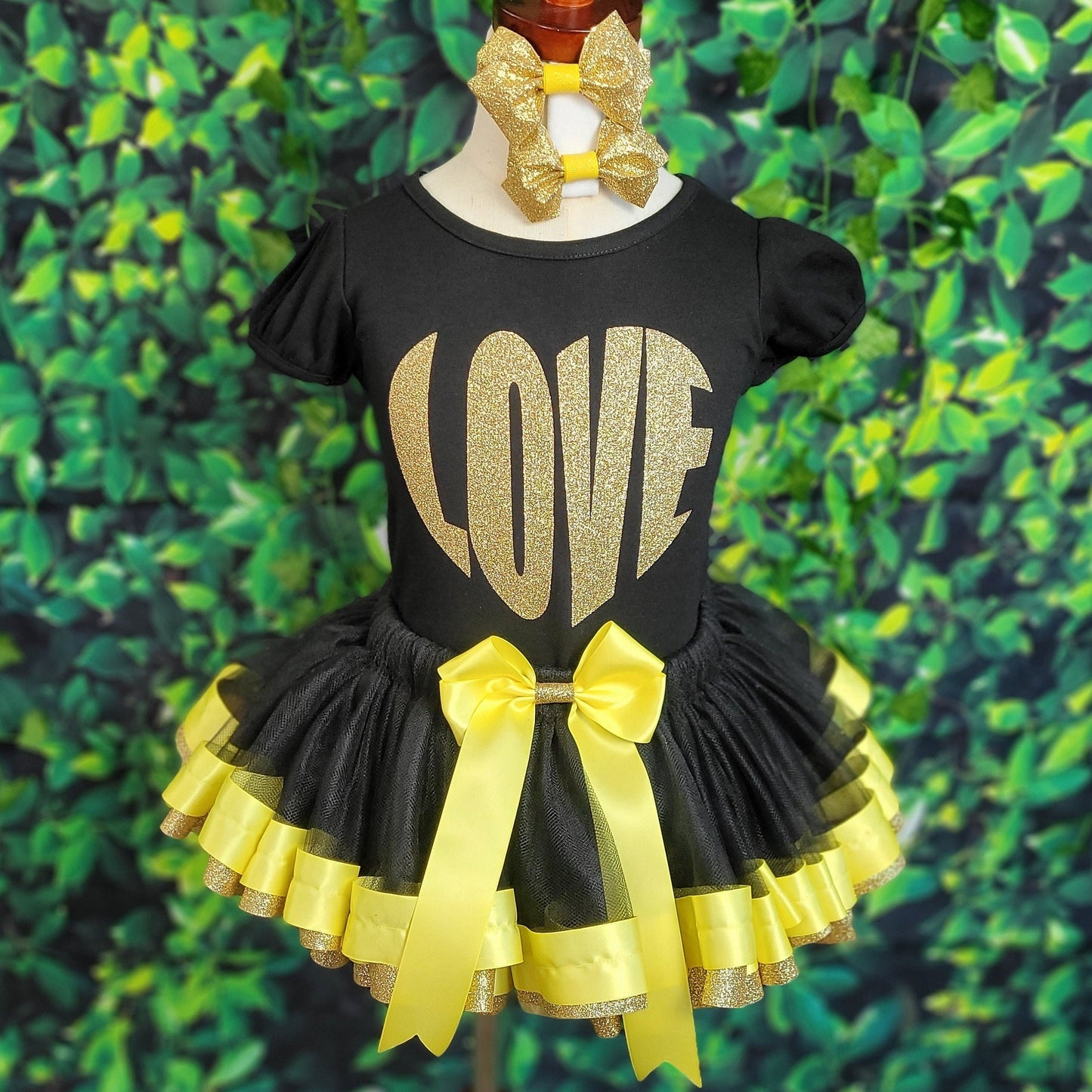 Black and gold love tutu set | Princess tutu outfits |