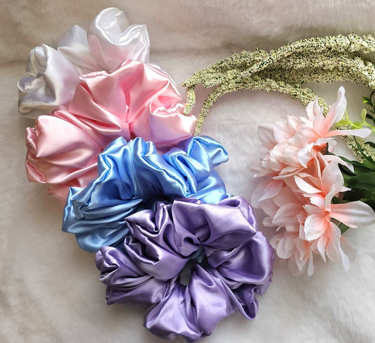XXL SCRUNCHIES  ponytail holders sets of 4 scrunchies |