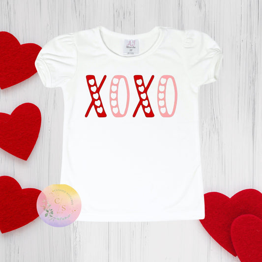 Valentine's xoxo girls t-shirt