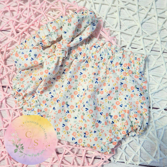 Baby bloomers with headband